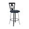Armen Living Lola Contemporary 26" Counter Height Barstool in Matte Black Finish and Gray Faux Leather LCLLBAMBGR26 - alternate 1
